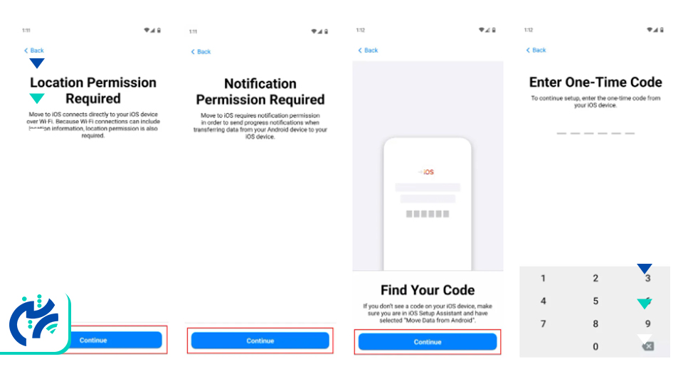 انتقال مخاطبین از اندروید به آیفون با اپلیکیشن Move to iOS1